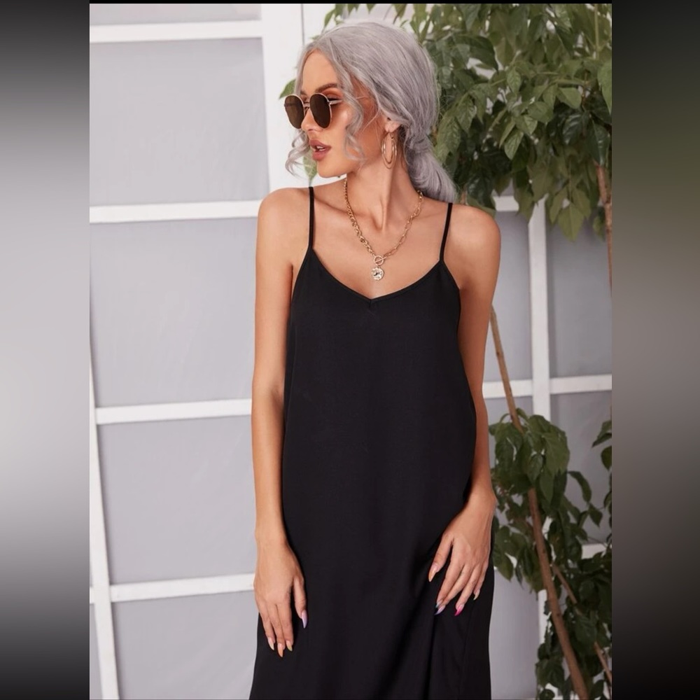 Black Slip Dress - Picture 3 of 3